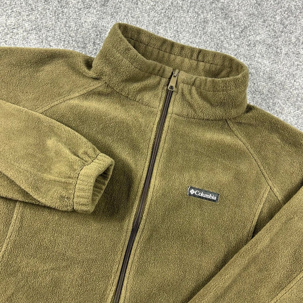 Columbia Benton Springs Fleece Jacket Womens 2X Olive Green Full Zip Outdoor - Picture 1 of 7